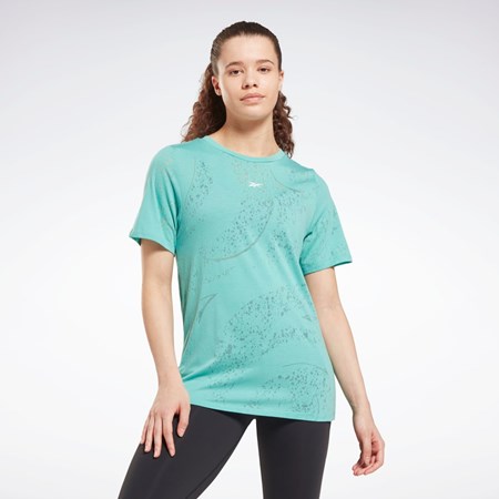 Reebok Burnout T-Shirt Semi Classic Teal | SVB947286