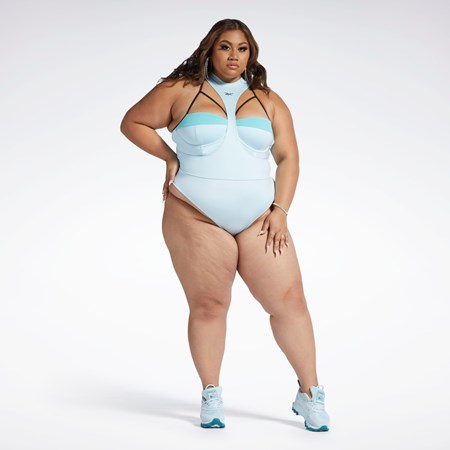 Reebok Cardi B Body Layer (Plus Size) Blå | AWR372095