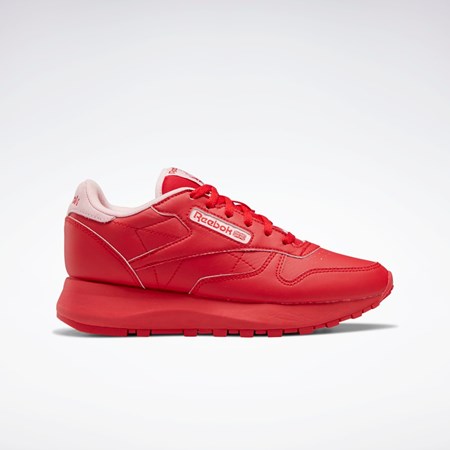 Reebok Classic Leather SP Shoes - Grade School Rød Lyserød Rød | LFP014267