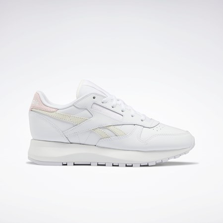 Reebok Classic Leather SP Shoes Hvide Hvide Lyserød | SNU173496