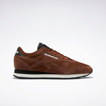 Reebok Classic Leather Shoes Brune Sort | JPO172853