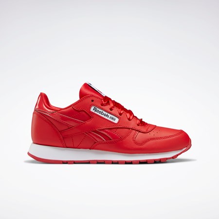 Reebok Classic Leather Shoes - Grade School Rød Rød Hvide | TDK473019