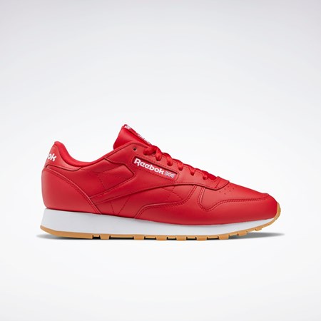 Reebok Classic Leather Shoes Rød Hvide | BAG153764