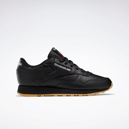 Reebok Classic Leather Shoes Sort Grå | WZB243051