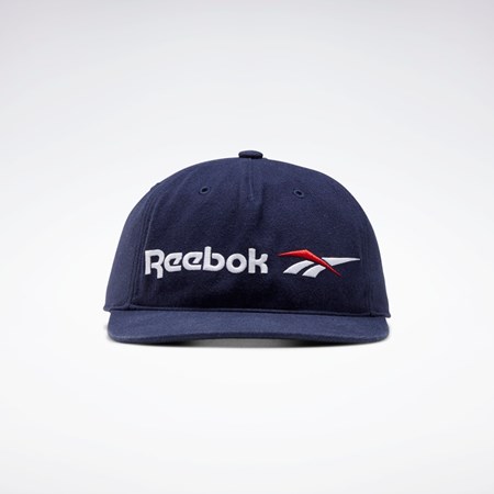 Reebok Classics Vector Flade Peak Hat Mørkeblå Mørkeblå | FBL056294