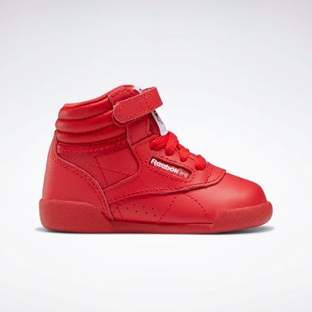 Reebok Freestyle Hi Shoes - Toddler Rød Rød Hvide | CLF632014