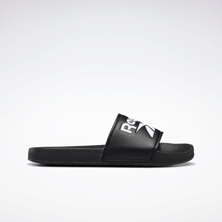 Reebok Fulgere Slides - Preschool Sort Sort Hvide | UVB276853