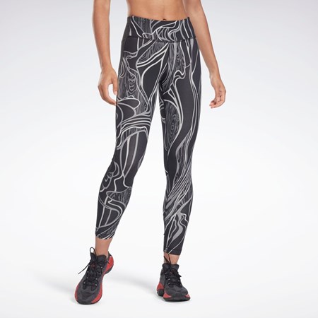 Reebok Lux Perform Mid-Rise Nature Grown Tights Sort | TXW167583