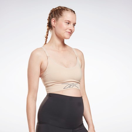 Reebok Nursing Sports Bra Soft Ecru | NXI174692