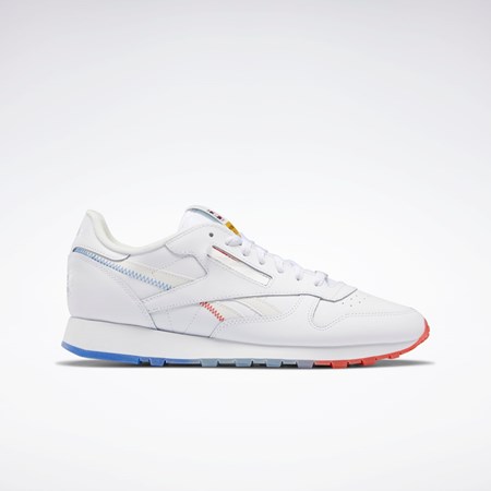 Reebok Popsicle Classic Leather Shoes Hvide Blå Rød | RCI350128