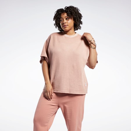 Reebok Reebok Classics Natural Dye Waffle T-Shirt (Plus Size) Koral | KVI614957