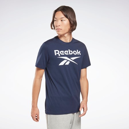 Reebok Reebok Identity Big Logo T-Shirt Mørkeblå | CLX579806