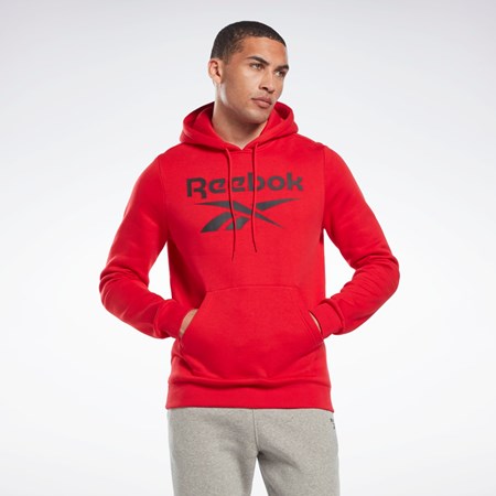 Reebok Reebok Identity Fleece Hoodie Rød Sort | VZS189063