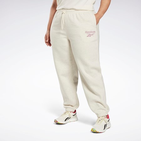 Reebok Reebok Identity Logo Fleece Joggers (Plus Size) Hvide | CST908645