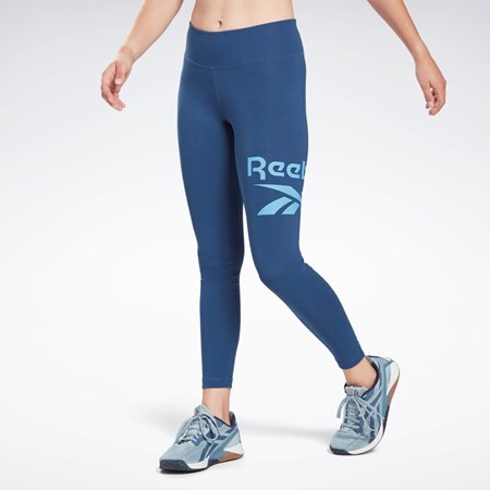 Reebok Reebok Identity Logo Leggings Blå | OXV687105