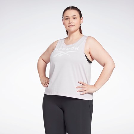 Reebok Reebok Identity Tank Top (Plus Size) Quartz Glow | ION932450