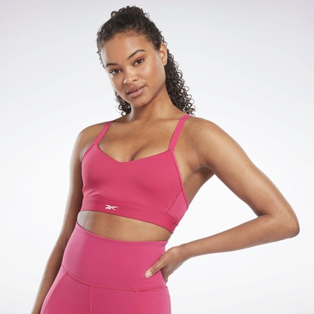 Reebok Reebok Lux Strappy Sports Bra Lyserød | DOF178234