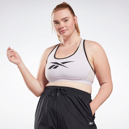 Reebok Reebok Lux Vector Racer Sports Bra (Plus Size) Quartz Glow | VTG142593