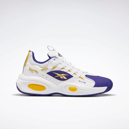 Reebok Reebok Solution Mid Basketball Shoes Hvide Lilla Gul | HFB236945