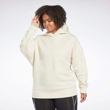 Reebok Studio Recycled Oversize Hoodie (Plus Size) Hvide | HFB037528