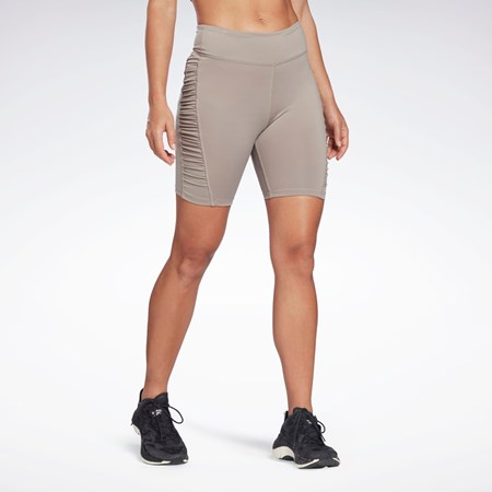 Reebok Studio Ruched High Rise Legging Shorts Grå | JRZ360574