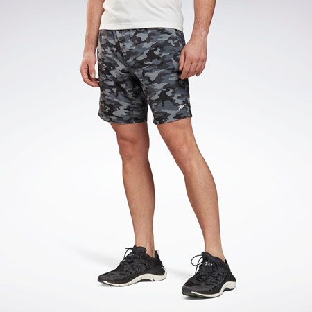 Reebok Workout Ready Camo Grafisk Shorts Sort | NKO715983