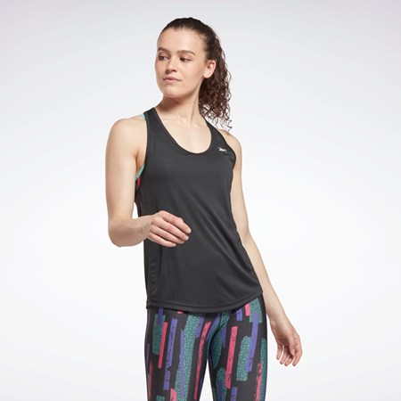 Reebok Workout Ready Mesh Back Tank Top Sort | EQW407286