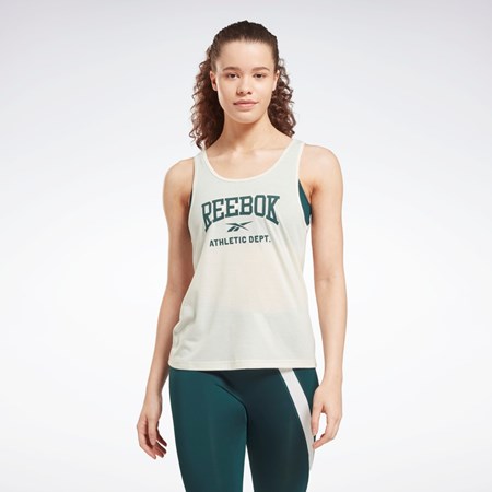 Reebok Workout Ready Supremium Grafisk Tank Top Hvide | ANU247316