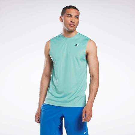 Reebok Workout Ready Uden Ærmer Tech T-Shirt Semi Classic Teal | DIC964812