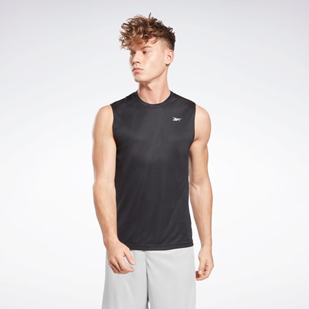 Reebok Workout Ready Uden Ærmer Tech T-Shirt Sort | EZQ823970