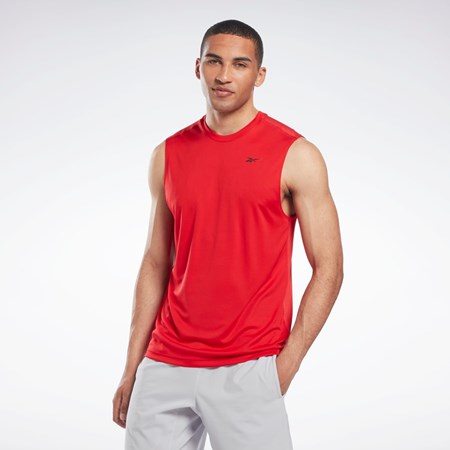 Reebok Workout Ready Uden Ærmer Tech T-Shirt Rød | VKB098237